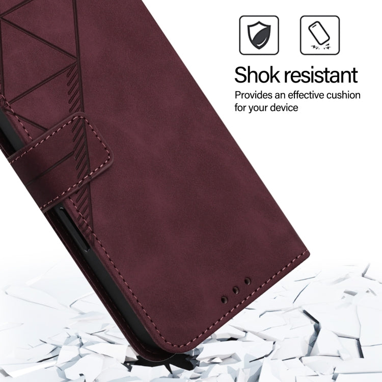 For Redmi K70 Ultra 5G Global Crossbody 3D Embossed Flip Leather Phone Case(Wine Red) - Xiaomi Cases by buy2fix | Online Shopping UK | buy2fix