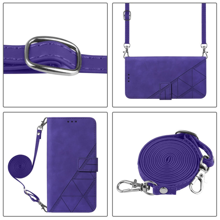 For Redmi K70 Ultra 5G Global Crossbody 3D Embossed Flip Leather Phone Case(Purple) - Xiaomi Cases by buy2fix | Online Shopping UK | buy2fix