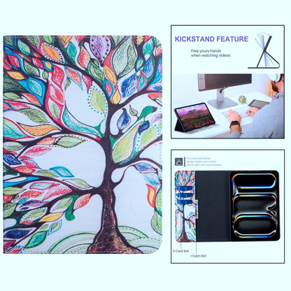 For iPad Air 13 2024 Colored Drawing Leather Tablet Case(Life Tree) - iPad Air 13 2025 / 2024 Cases by buy2fix | Online Shopping UK | buy2fix