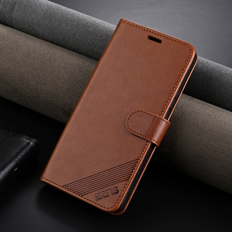 For Redmi K70 Ultra AZNS Sheepskin Texture Flip Leather Phone Case(Brown) - Xiaomi Cases by AZNS | Online Shopping UK | buy2fix