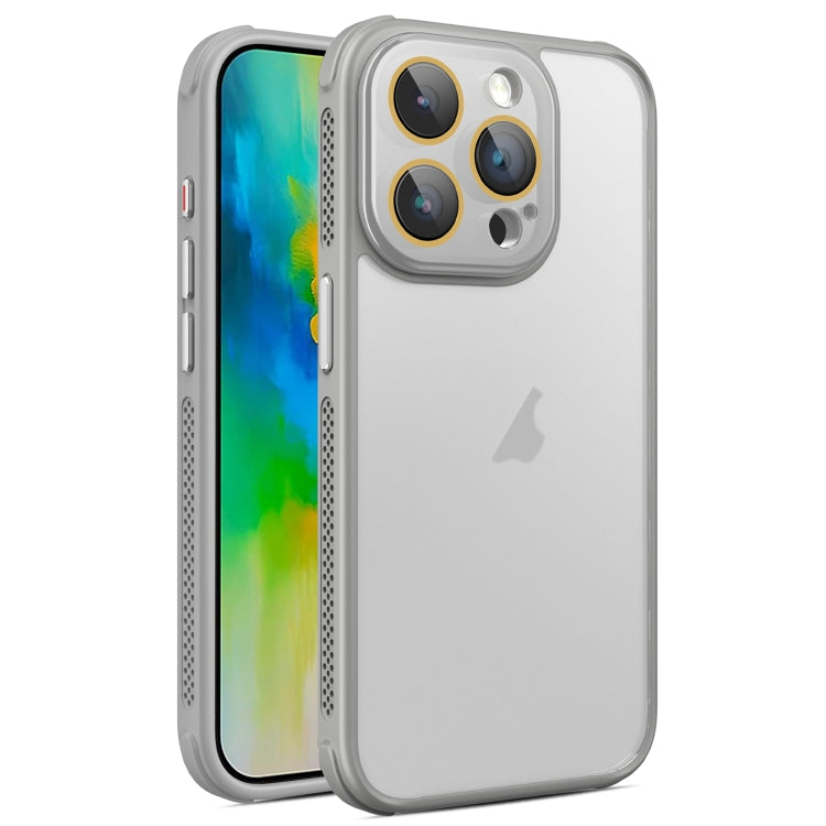 For iPhone 16 Pro Max Side Cooling Skin Feel Frosted Phone Case(Grey) - iPhone 16 Pro Max Cases by buy2fix | Online Shopping UK | buy2fix