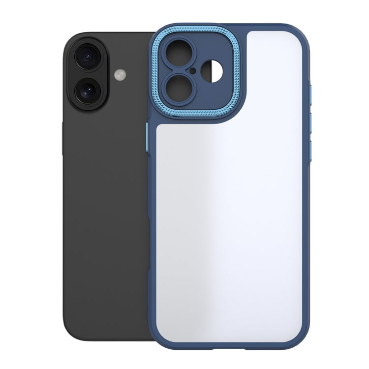 For iPhone 16 Plus Bodyguard Micro Matte PC Hybrid TPU Phone Case(Blue) - iPhone 16 Plus Cases by buy2fix | Online Shopping UK | buy2fix