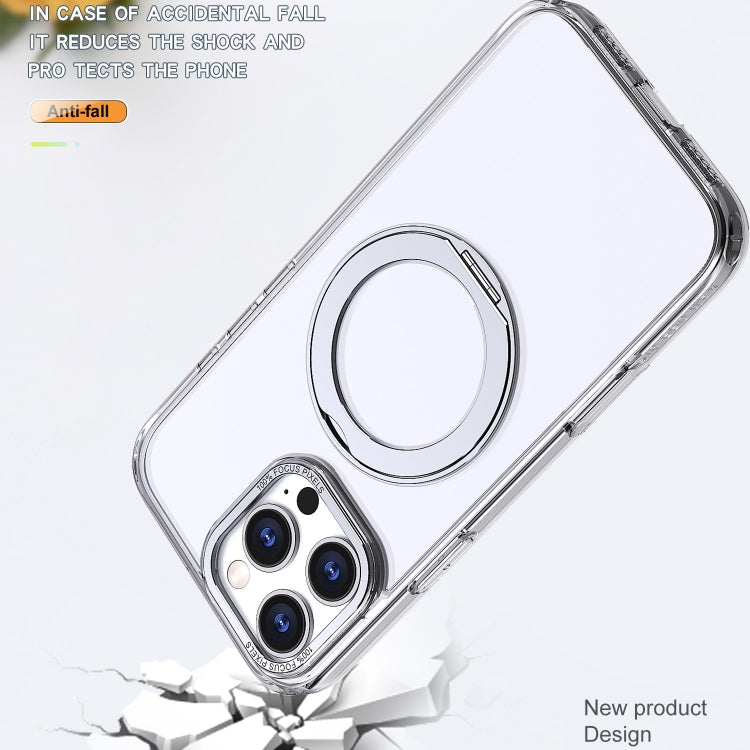 For iPhone 16 Pro Wing Series MagSafe Magnetic Ring Holder Phone Case(Transparent) - iPhone 16 Pro Cases by buy2fix | Online Shopping UK | buy2fix