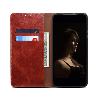 For Redmi K70 Ultra 5G Oil Wax Crazy Horse Texture Leather Phone Case(Brown) - Xiaomi Cases by buy2fix | Online Shopping UK | buy2fix