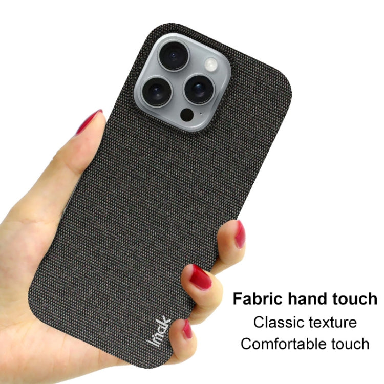 For iPhone 16 Pro imak Ruiyi Series Cloth Texture PU + PC Phone Case(Black) - iPhone 16 Pro Cases by imak | Online Shopping UK | buy2fix