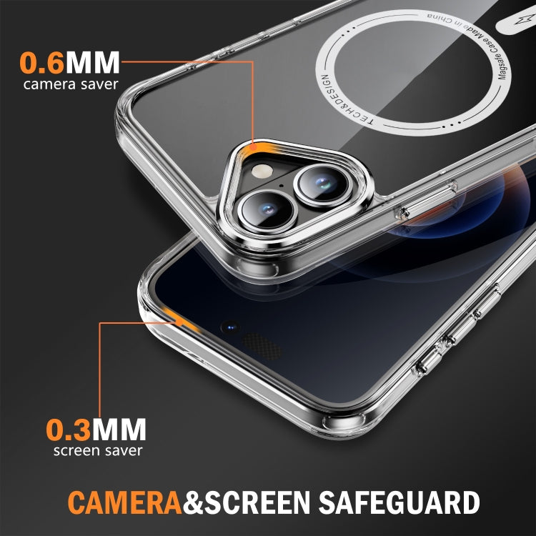 For iPhone 16 Airbag Magsafe PC Hybrid TPU Phone Case(Transparent) - iPhone 16 Cases by buy2fix | Online Shopping UK | buy2fix