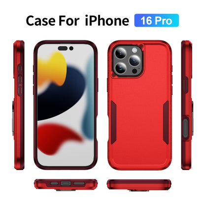 For iPhone 16 Pro Pioneer Armor Heavy Duty PC + TPU Phone Case(Red+Rose Red) - iPhone 16 Pro Cases by buy2fix | Online Shopping UK | buy2fix