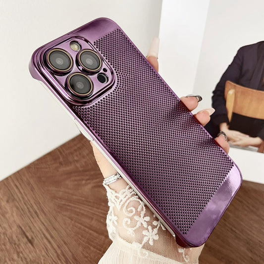 For iPhone 14 Pro Electroplated PC Frameless Cooling Phone Case(Purple) - iPhone 14 Pro Cases by buy2fix | Online Shopping UK | buy2fix