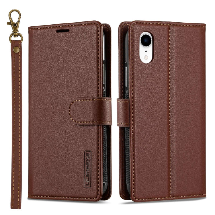 For iPhone XR LC.IMEEKE L2 Series Detachable Magsafe PU Phone Case with Lanyard(Brown) - More iPhone Cases by LC.IMEEKE | Online Shopping UK | buy2fix