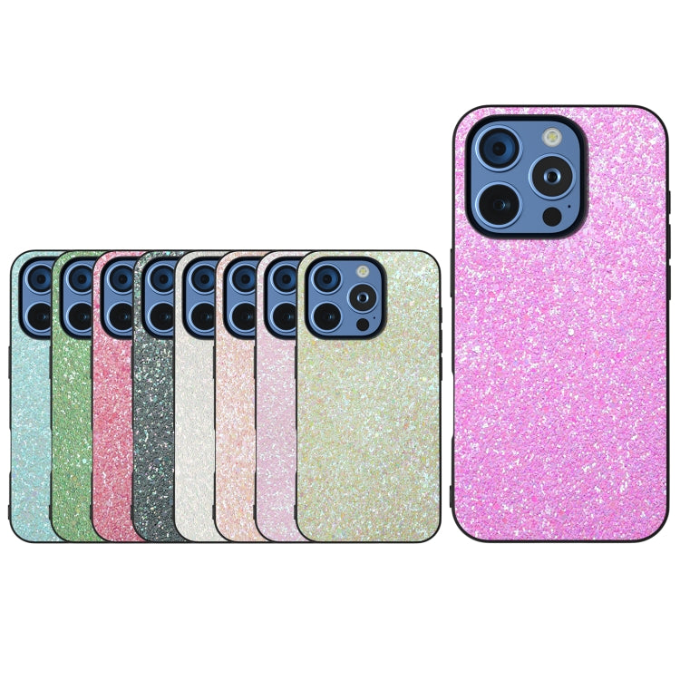 For iPhone 16 Pro Max Black Frame Colorful Glitter Phone Case(White) - iPhone 16 Pro Max Cases by buy2fix | Online Shopping UK | buy2fix