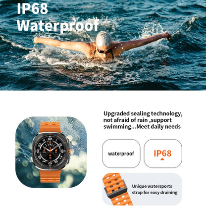 W7 1.43 inch IP68 Waterproof Smart Watch, Support Sedentary Reminder / Sleep Monitoring(Orange) - Smart Watches by buy2fix | Online Shopping UK | buy2fix