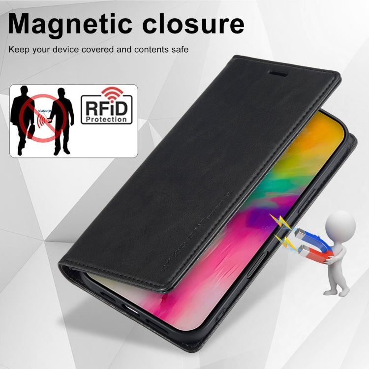 For iPhone 16 Pro LC.IMEEKE RFID Anti-theft Leather Phone Case(Black) - iPhone 16 Pro Cases by LC.IMEEKE | Online Shopping UK | buy2fix