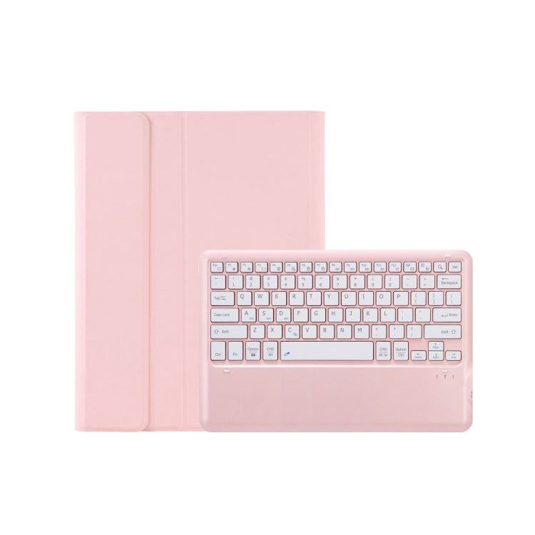 For Xiaomi Redmi Pad Pro 12.1 A0N11 Detachable Bluetooth Keyboard TPU Lambskin Leather Tablet Case(Pink White) - Others Keyboard by buy2fix | Online Shopping UK | buy2fix