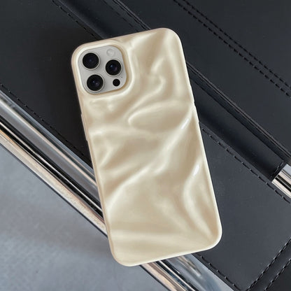 For iPhone 16 Plus Water Ripple Electroplating Paint TPU Phone Case(Milky White) - iPhone 16 Plus Cases by buy2fix | Online Shopping UK | buy2fix