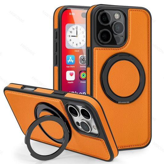 For iPhone 16 Pro Max Yashi 360 Degree Rotating MagSafe Holder Phone Case(Orange) - iPhone 16 Pro Max Cases by buy2fix | Online Shopping UK | buy2fix