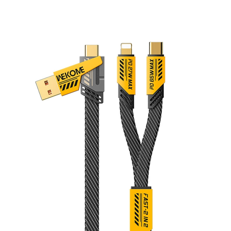 WK WDC-26 1.2m 65W USB / Type-C to Type-C / 8 Pin Magnetic Fast Charging Data Cable(Yellow) - Multifunction Cable by WK | Online Shopping UK | buy2fix