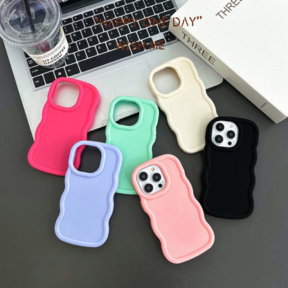 For iPhone 16 Pro Big Wave Puff Shape TPU Phone Case(Green) - iPhone 16 Pro Cases by buy2fix | Online Shopping UK | buy2fix