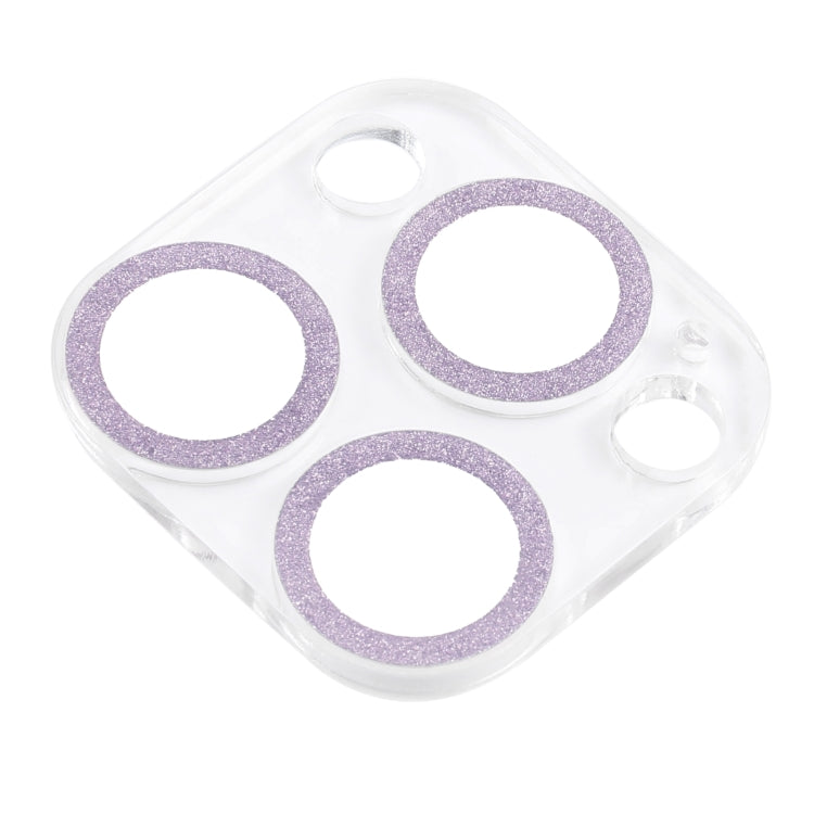 For iPhone 16 Pro / 16 Pro Max Glitter Ring Tempered Glass Camera Lens Film(Purple) - iPhone 16 Pro Max Tempered Glass by buy2fix | Online Shopping UK | buy2fix