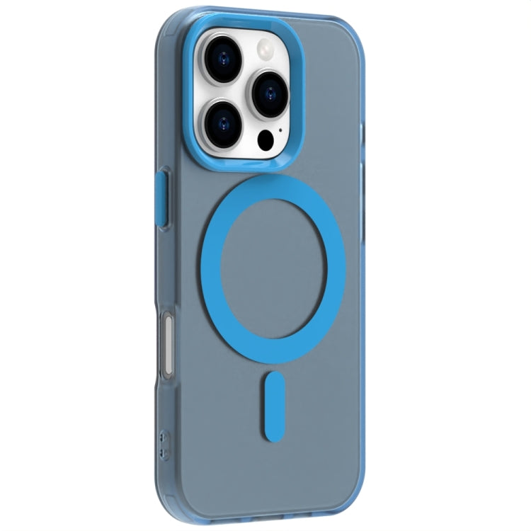 For iPhone 16 Pro Candy Magsafe PC Hybrid TPU Phone Case(Blue) - iPhone 16 Pro Cases by buy2fix | Online Shopping UK | buy2fix