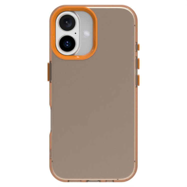 For iPhone 16 Candy PC Hybrid TPU Shockproof Phone Case(Orange) - iPhone 16 Cases by buy2fix | Online Shopping UK | buy2fix