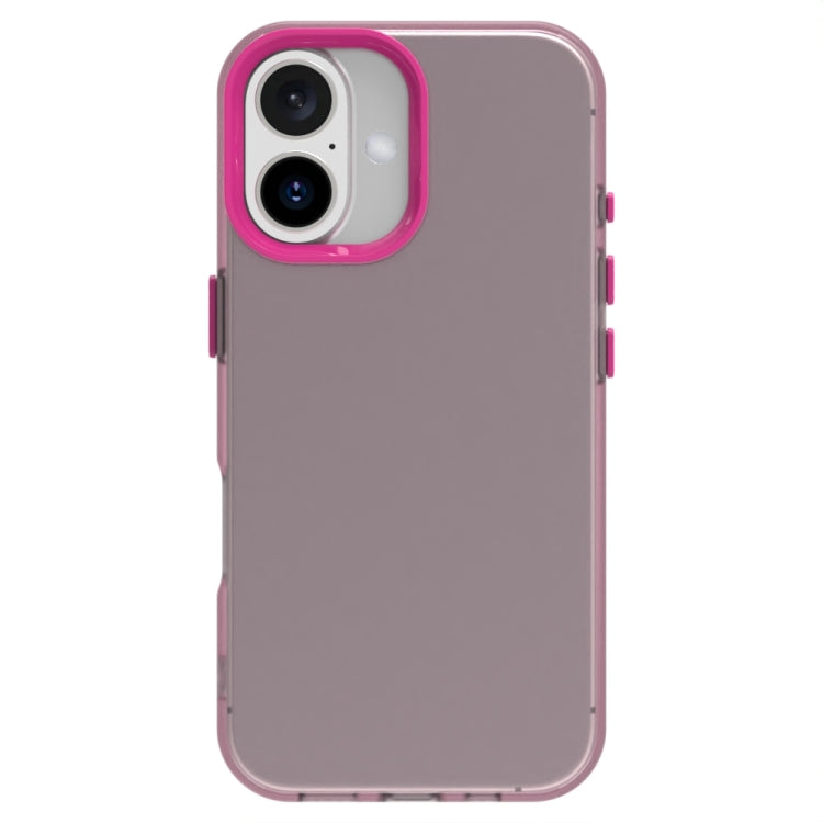 For iPhone 16 Candy PC Hybrid TPU Shockproof Phone Case(Red) - iPhone 16 Cases by buy2fix | Online Shopping UK | buy2fix