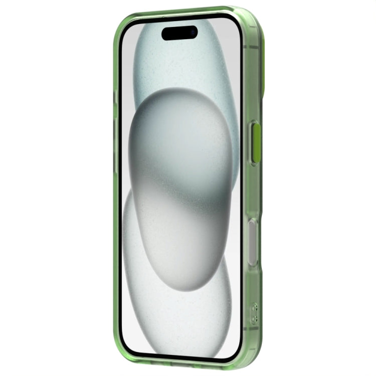 For iPhone 16 Candy PC Hybrid TPU Shockproof Phone Case(Green) - iPhone 16 Cases by buy2fix | Online Shopping UK | buy2fix