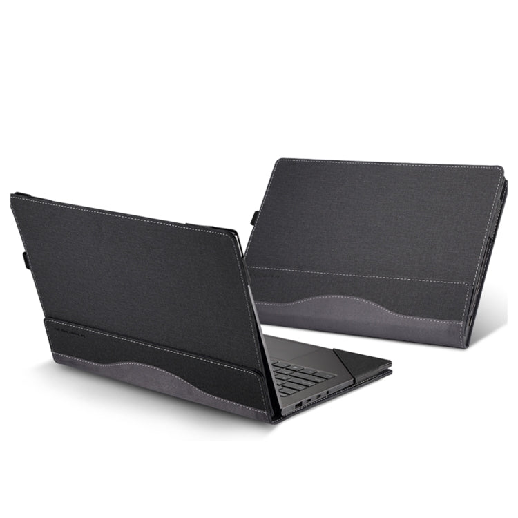 For Dell Latitude 3430 14 inch Leather Laptop Shockproof Protective Case(Black) - Screen & Keyboard Cover by buy2fix | Online Shopping UK | buy2fix