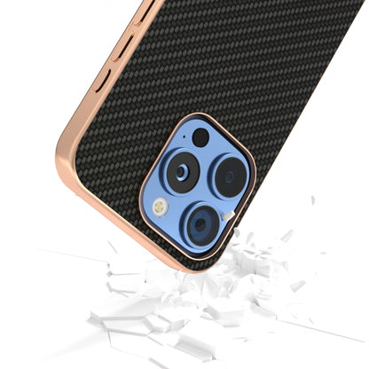 For iPhone 16 Pro Nano Electroplating Carbon Fiber Texture Phone Case(Black) - iPhone 16 Pro Cases by buy2fix | Online Shopping UK | buy2fix