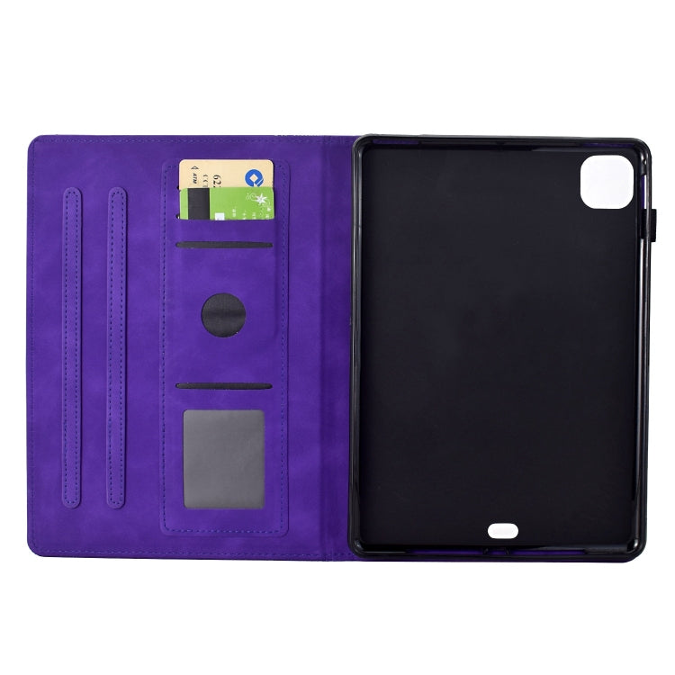 For iPad Air 11 2024 / Pro 11 2022 Cats Embossed Leather Smart Tablet Case(Purple) - iPad Air 11 2024 Cases by buy2fix | Online Shopping UK | buy2fix