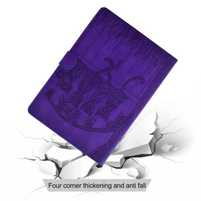 For iPad Air 11 2024 / Pro 11 2022 Cats Embossed Leather Smart Tablet Case(Purple) - iPad Air 11 2024 Cases by buy2fix | Online Shopping UK | buy2fix