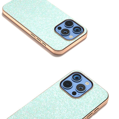 For iPhone 16 Pro Max Electroplating Frame Colorful Glitter Phone Case(Light Green) - iPhone 16 Pro Max Cases by buy2fix | Online Shopping UK | buy2fix