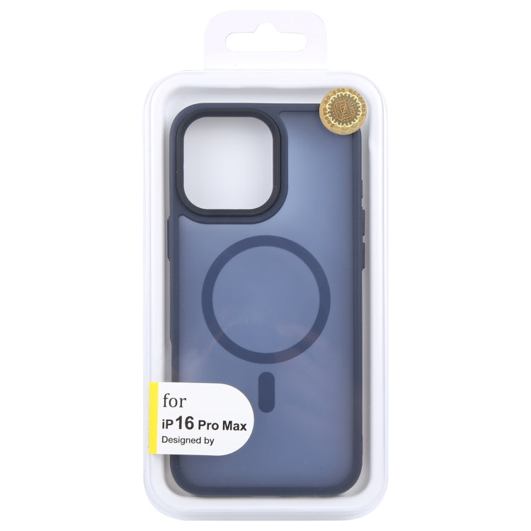 For iPhone 16 Pro GEBEI Skin Feel MagSafe Magnetic Phone Case(Blue) -  by GEBEI | Online Shopping UK | buy2fix