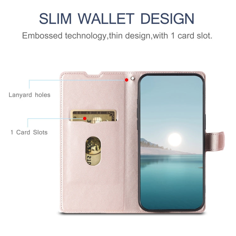 For iPhone 16 Plus Voltage Ultra-thin Dot Leather Phone Case(Rose Gold) - iPhone 16 Plus Cases by buy2fix | Online Shopping UK | buy2fix