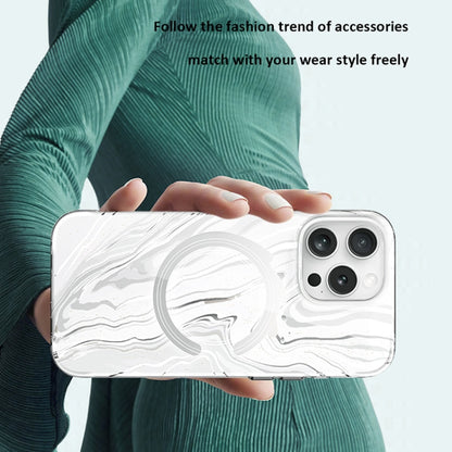 For iPhone 16 Pro TGVIS Grace Series MagSafe Magnetic Phone Case(Mirror Flower) - iPhone 16 Pro Cases by TGVIS | Online Shopping UK | buy2fix