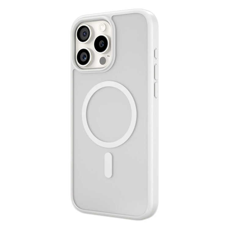 For iPhone 16 Pro Max TGVIS GRACE Series MagSafe Frosted Translucent Phone Case(White) - iPhone 16 Pro Max Cases by TGVIS | Online Shopping UK | buy2fix