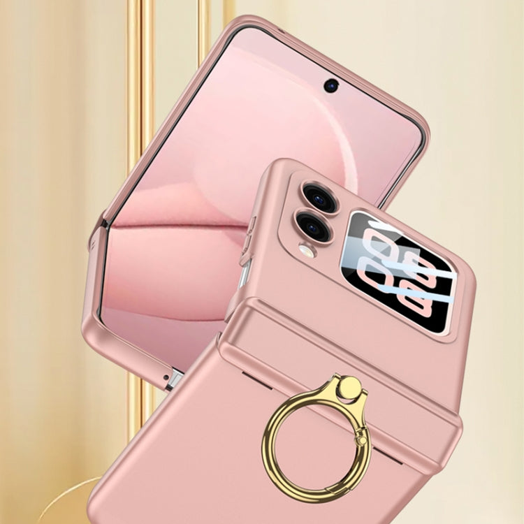 For Huawei nova Flip GKK Integrated Magnetic Hinged Flip Case with Ring Holder(Pink) - Huawei Cases by GKK | Online Shopping UK | buy2fix