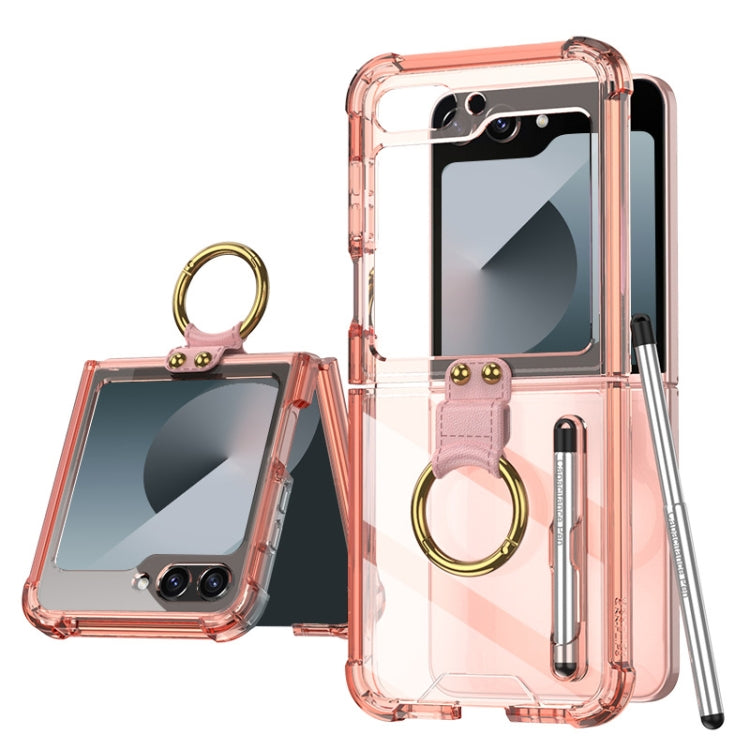 For Samsung Galaxy Z Flip6 GKK Airbag Protective Phone Case with Ring & Pen(Pink) - Galaxy Z Flip6 5G Cases by GKK | Online Shopping UK | buy2fix