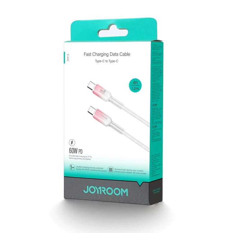 JOYROOM S-A42 Crystal Clear Series Fast Charging Data Cable, Type-C to Type-C Cable, Length: 1.2m(White) - USB-C & Type-C Cable by JOYROOM | Online Shopping UK | buy2fix