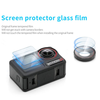 For DJI Osmo Action 5 Pro STARTRC 3 in 1 Lens Protector Front and Rear Screen Tempered Glass Films(2 Sets) - Protective Film & Stickers by STARTRC | Online Shopping UK | buy2fix