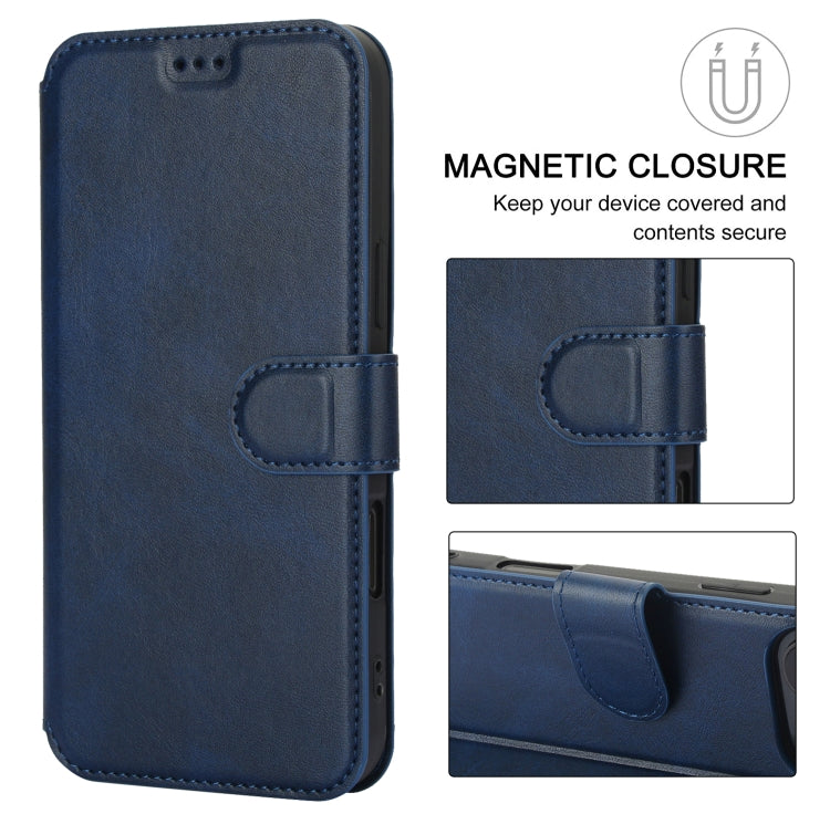 For iPhone 16 Pro Max Shockproof PU + TPU Leather Phone Case(Blue) - iPhone 16 Pro Max Cases by buy2fix | Online Shopping UK | buy2fix