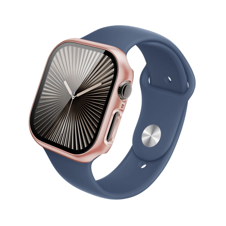 For Apple Watch Series 10 46mm imak Integrated Watch Case with Film(Rose Gold) - Watch Cases by imak | Online Shopping UK | buy2fix