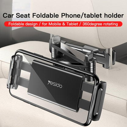 Yesido C117 Car Headrest Backseat Phone & Tablet Holder(Black) - Universal Car Holders by Yesido | Online Shopping UK | buy2fix