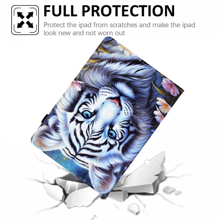 For iPad Pro 11 2024 Painted Pattern Leather Tablet Case(White Tiger) - iPad Pro 11 2024 Cases by buy2fix | Online Shopping UK | buy2fix