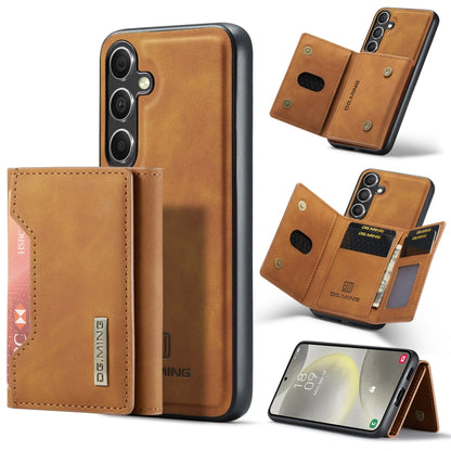 For Samsung Galaxy S24 FE 5G DG.MING M2 Series 3-Fold Multi Card Bag + Magnetic Phone Case(Brown) - Galaxy S24 FE 5G Cases by DG.MING | Online Shopping UK | buy2fix