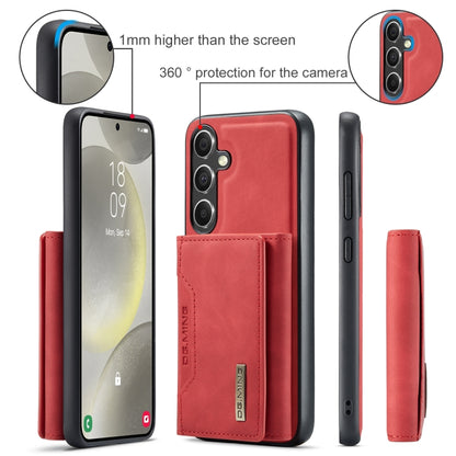 For Samsung Galaxy S24 FE 5G DG.MING M2 Series 3-Fold Multi Card Bag + Magnetic Phone Case(Red) - Galaxy S24 FE 5G Cases by DG.MING | Online Shopping UK | buy2fix