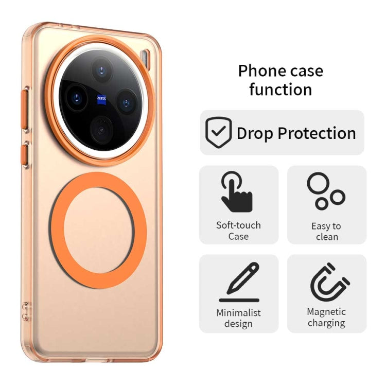 For vivo X200 Candy Magsafe PC Hybrid TPU Phone Case(Orange) - X200 Cases by buy2fix | Online Shopping UK | buy2fix