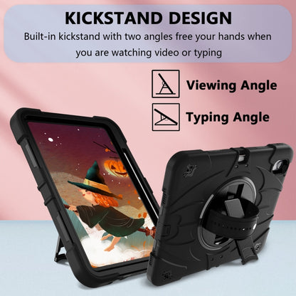 For iPad 10th Gen 10.9 2022 Bat Hand Grip Turntable Stand Tablet Case(Black) - iPad 10th Gen 10.9 Cases by buy2fix | Online Shopping UK | buy2fix