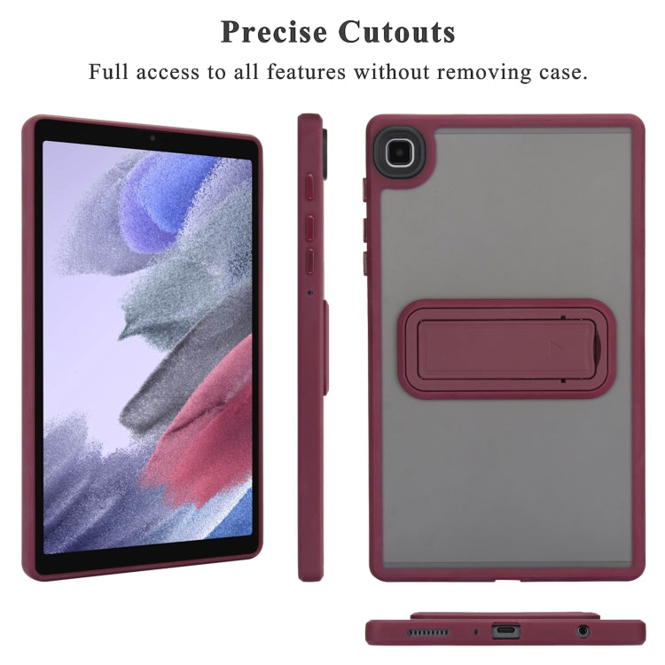 For Samsung Galaxy Tab A7 Lite Skin Feel Holder PC Hybrid TPU Tablet Case(Wine Red) - Tab A7 Lite T220 / T225 by buy2fix | Online Shopping UK | buy2fix