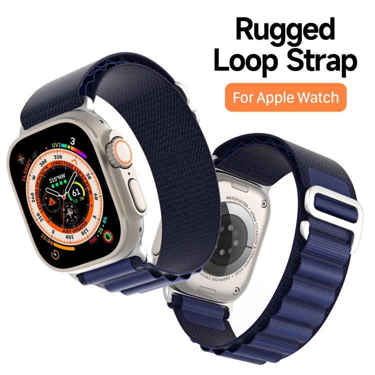 For Apple Watch 46mm / 49mm / 45mm / 44mm DUX DUCIS GS Series Nylon Loop Watch Band(Navy Blue) - Watch Bands by DUX DUCIS | Online Shopping UK | buy2fix