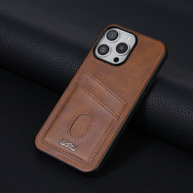 For iPhone 16 Pro AZNS K1 Series Card Slot Business Phone Case(Brown) - iPhone 16 Pro Cases by AZNS | Online Shopping UK | buy2fix